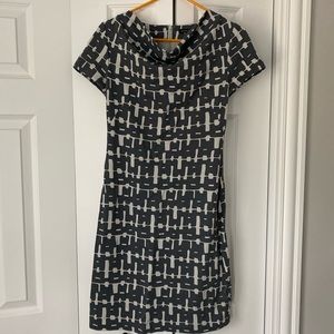 Geometric patterned knee length dress